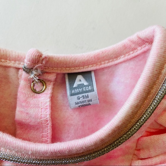 Amy Coe Pink Ruffle Onzie 6-9momths EUC - Picture 3 of 6